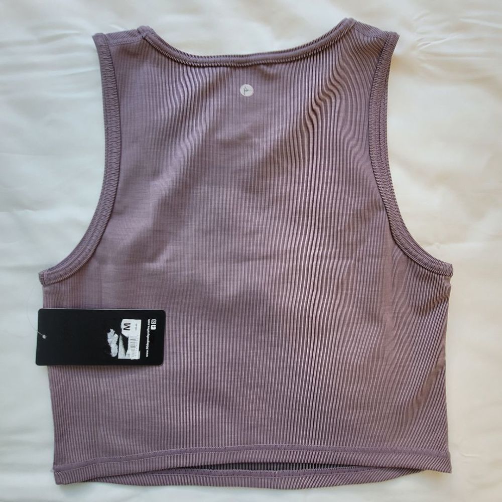 90Ā Degree By Reflex Mauve Ribbed Knit Tank Size M - Picture 4 of 8